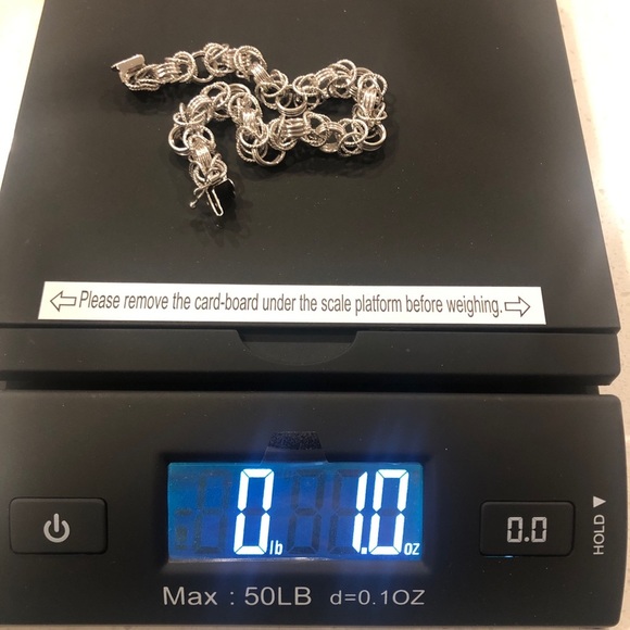 GB 925 Sterling Silver 8" CHARM BRACELET 9mm Link - Picture 9 of 9